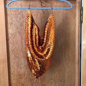 Nordstrom Rack Women’s Orange Sequin Top Medium